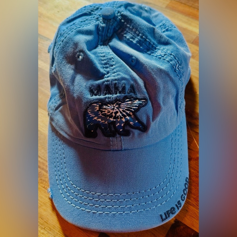 Life is Good Blue Mama Bear Adjustable Hat